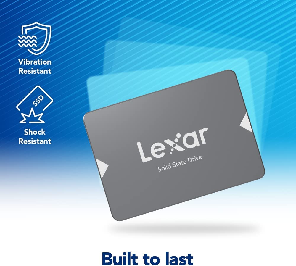 Lexar NS100 512GB 2.5” SATA III Internal SSD, Solid State Drive, Up to 550MB/s Read (LNS100-512RBNA)