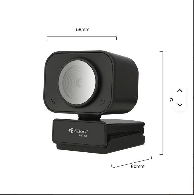 Kisonli D4 4K Webcam HD Resolution USB Interface with Microphone for PC Use 1 Year