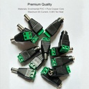 DAYKIT 10 Pairs 12V Male+Female 2.1x5.5MM DC Power Jack Plug Adapter Barrel Connector for CCTV Security Camera Led Strip
