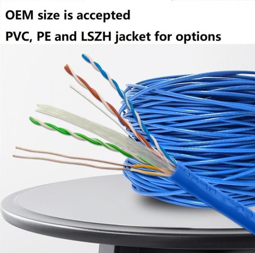 CABLE UTP-CAT6 305M  indoor 0.58mm copper (100% coppper)