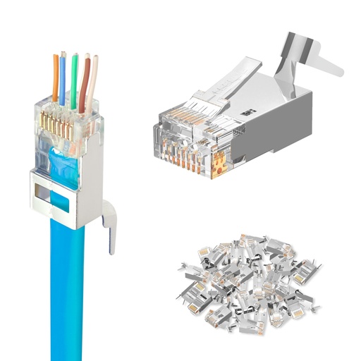 CONNECTORS CAT6 RJ45 GOLD PLATED CAT7
